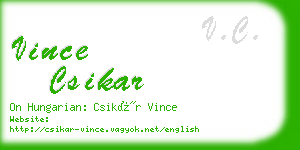 vince csikar business card